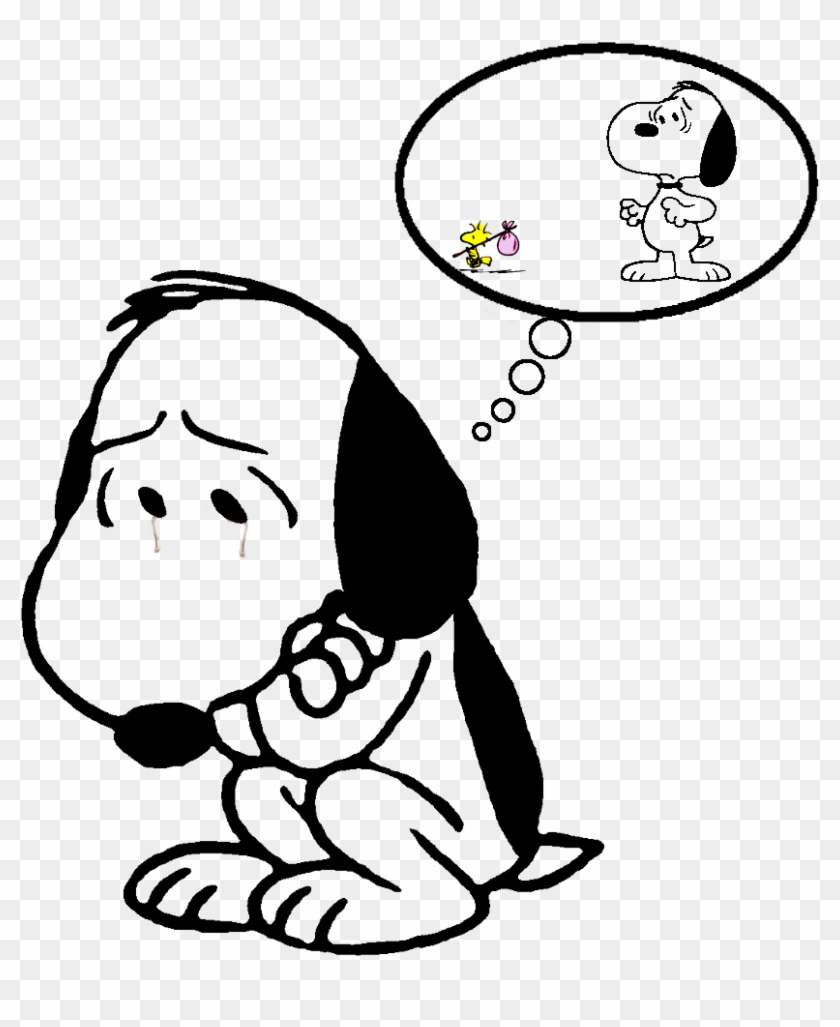Snoopy Sad Clipart