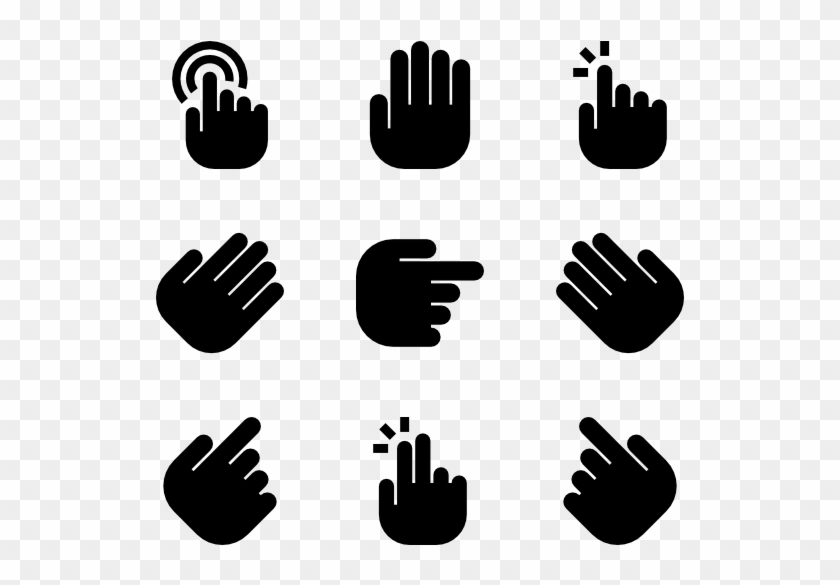 Solid Hand And Gestures - Illustration Clipart