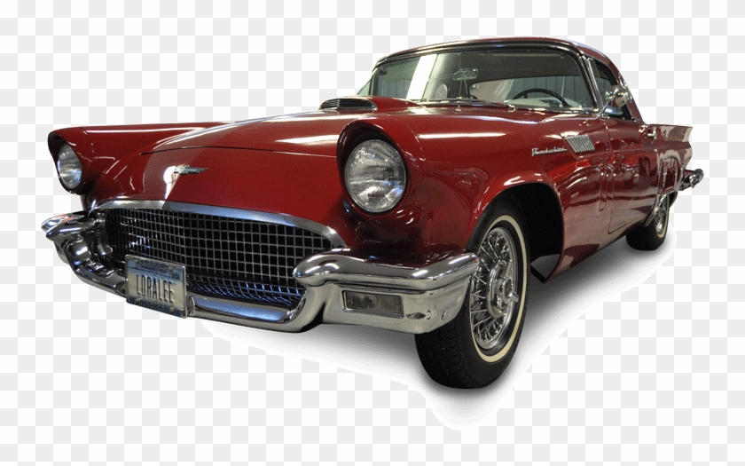 Classic Car Png - Red Thunderbird Transparent Background Clipart