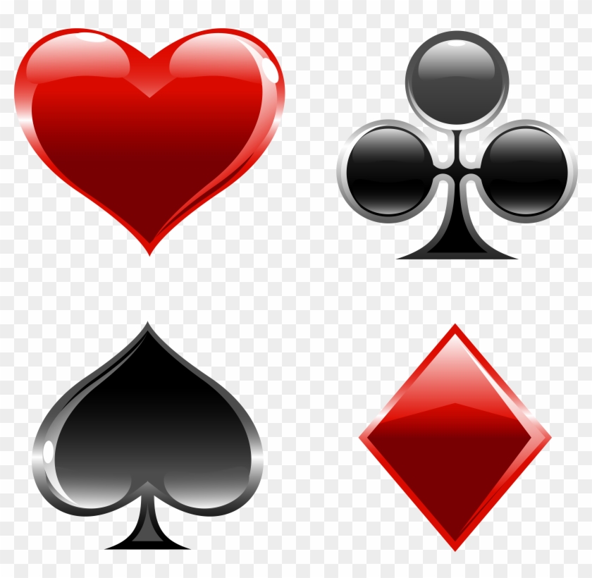 Cards Suits Png Clipart - 紅心 黑 桃 方塊 梅花 Transparent Png