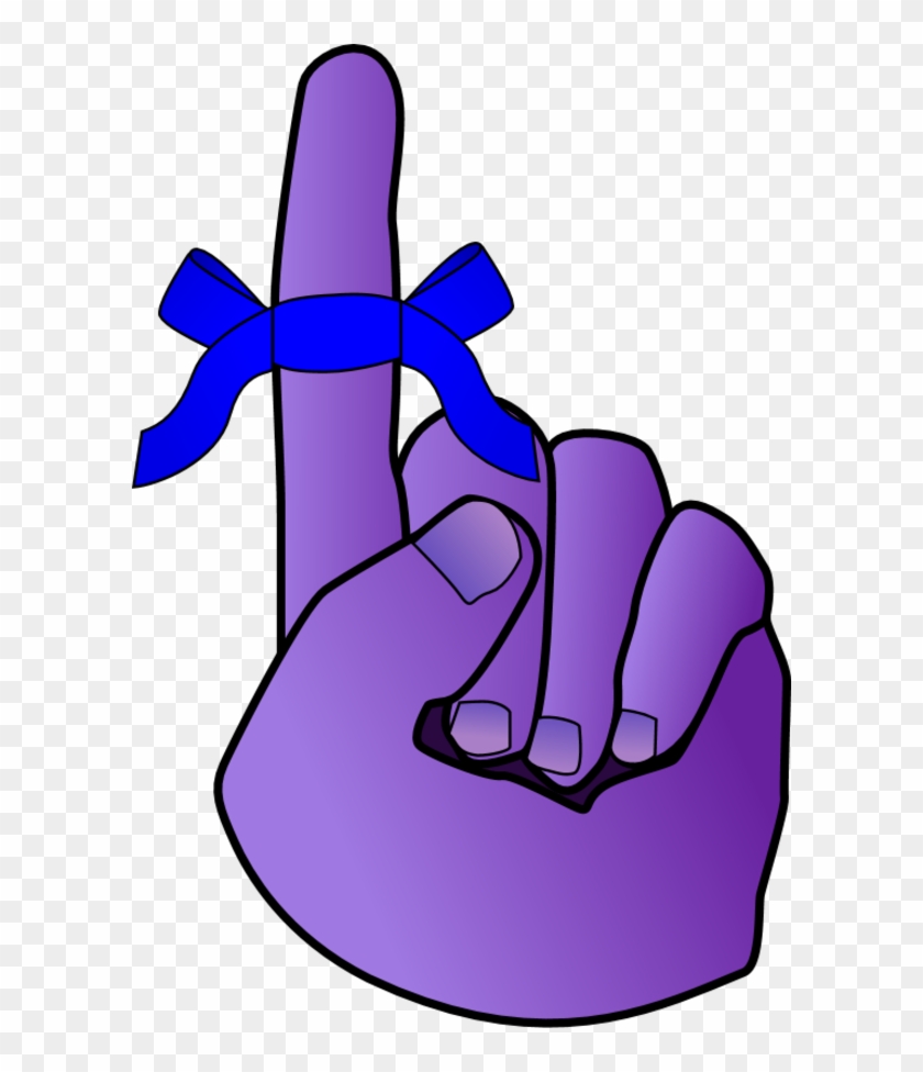 Finger Tied With A Bow Tie - Reminder Clip Art - Png Download
