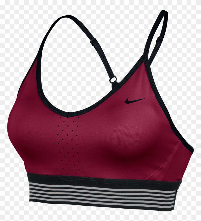 Bra Png Transparent Picture - Burgundy Nike Sports Bra Clipart #1140489