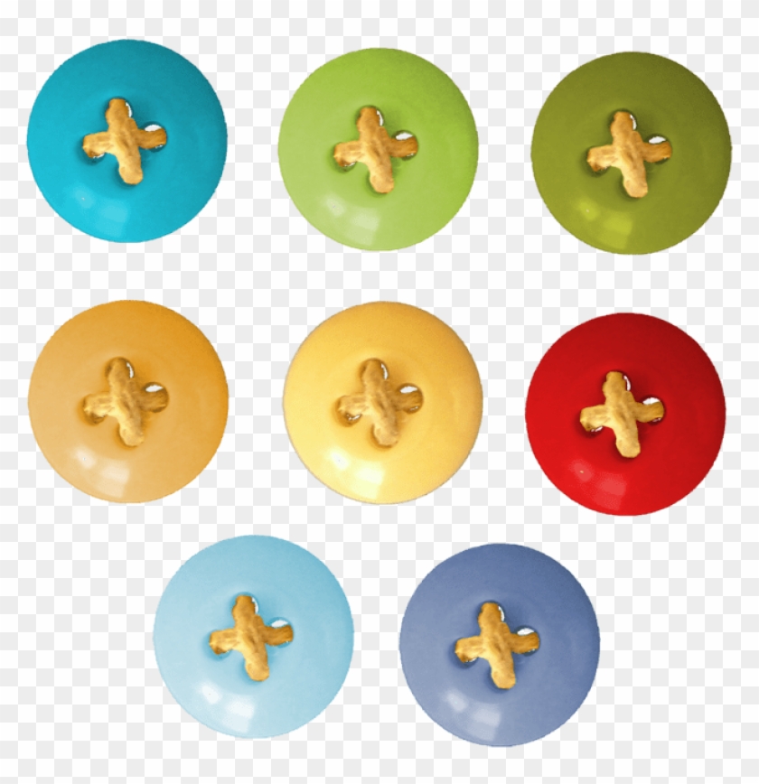 Free Png Cloth Buttons Multi Color Png Images Transparent - Button Color Png Clipart #1141104