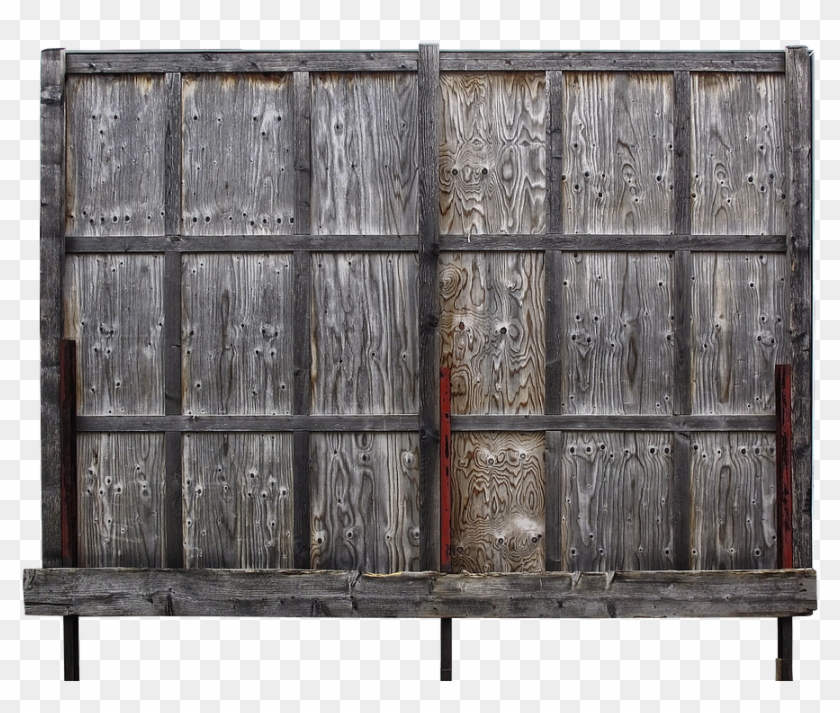 Billboard, Back, Boards, Wood, Battens, Weathered - Back Of Wooden Billboard Clipart