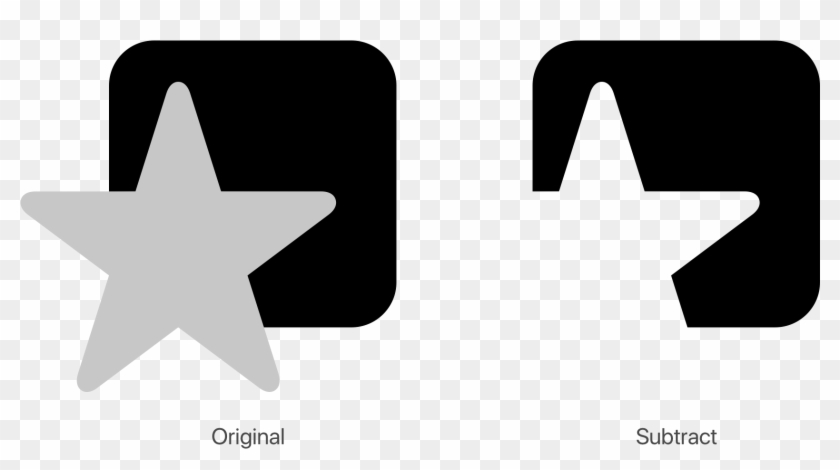 When Subtracting A Shape, All The Shape Components Clipart #1141920