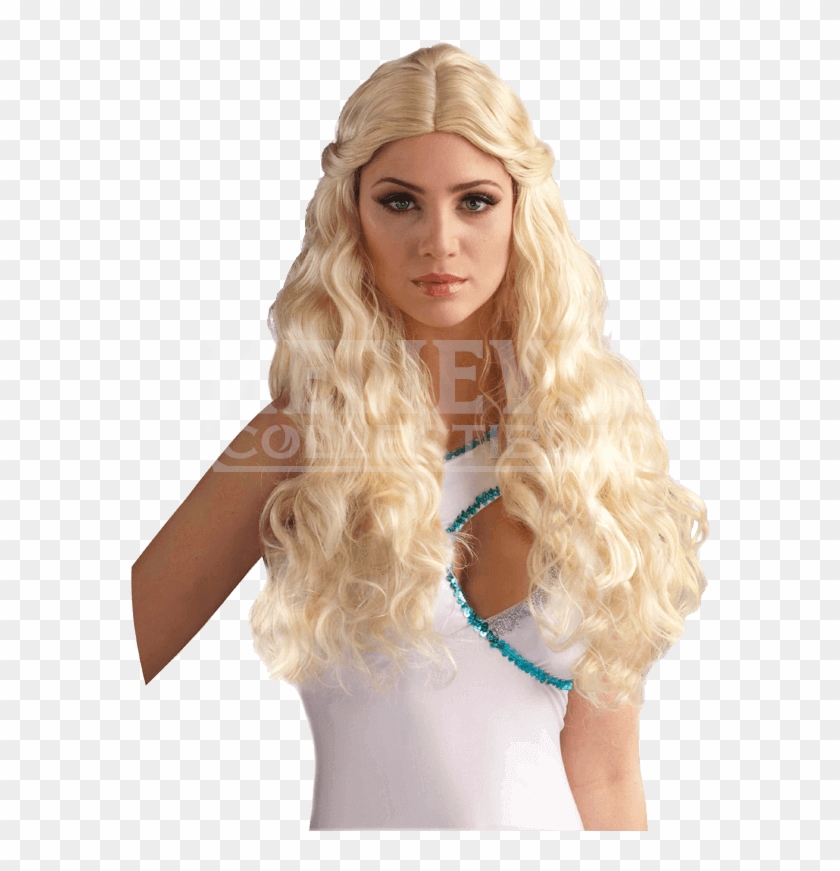 Perruque Blonde Ondulée Clipart
