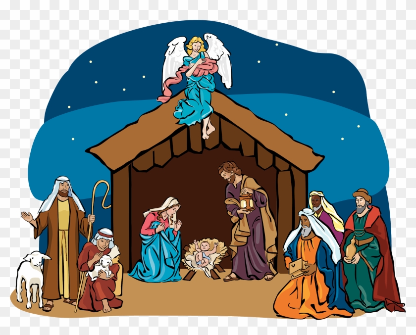 African American Nativity Scene - Nativity Scene Clipart - Png Download