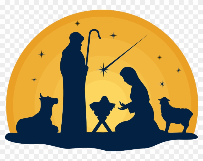 The Staff Of First Baptist St - Christmas Manger Logo Clipart #1142319