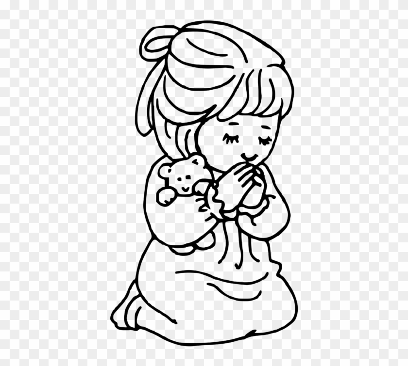 Picture Transparent Collection Of Children Praying - Pray Black And White Clip Art - Png Download