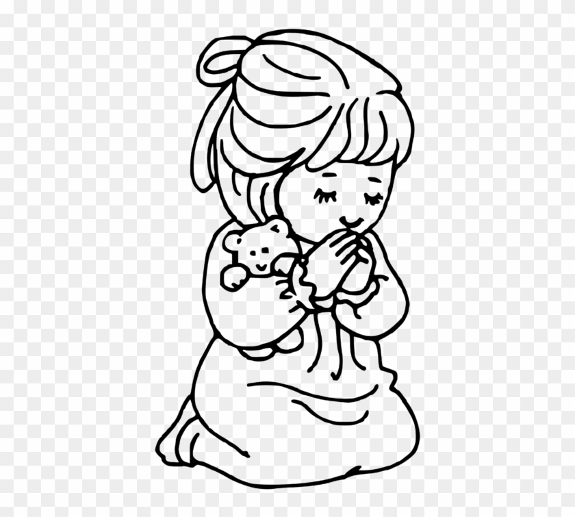 Picture Transparent Collection Of Children Praying - Pray Black And White Clip Art - Png Download #1142381