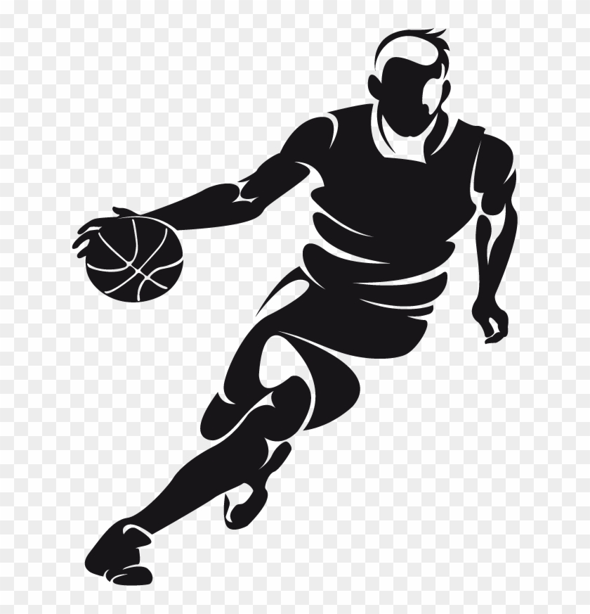 Basketball Dribbling Clip Art - Basketball Player Vector Png Transparent Png
