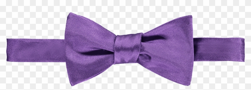 Clip Free Silk Bow Self Yardsmen Bowtieselftiepurple - Lemon Print Bow Tie - Png Download