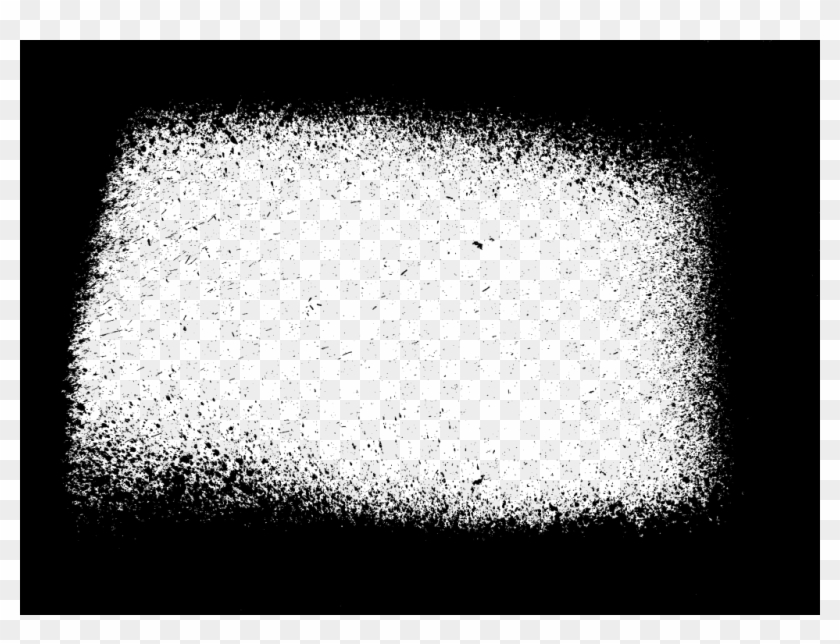 4 Grunge Spray Frame Rectangle Png Transparent - Darkness Clipart