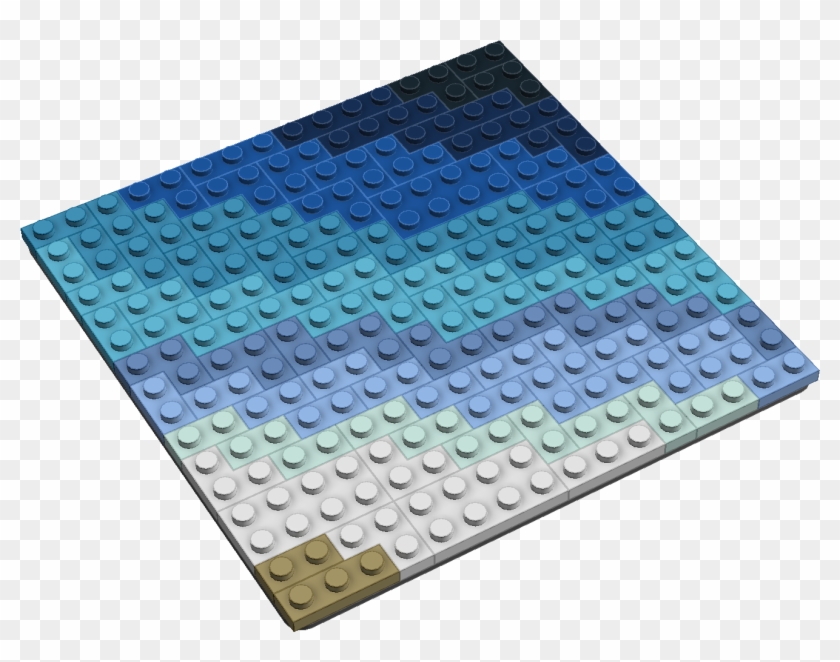 The Base Level Of This Idea Is A Gradient Of Blue Color - Pieced Cotton Quilted Coverlet, American, Mid 19th Clipart #1143529