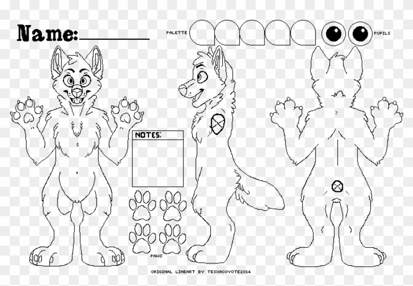 Furry Ref Sheet Clipart #1143757