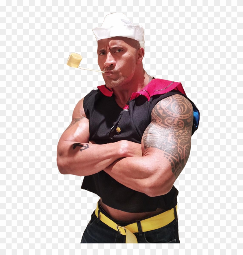 The Rock As Popeye - Rock Dressed As Popeye Clipart #1143937