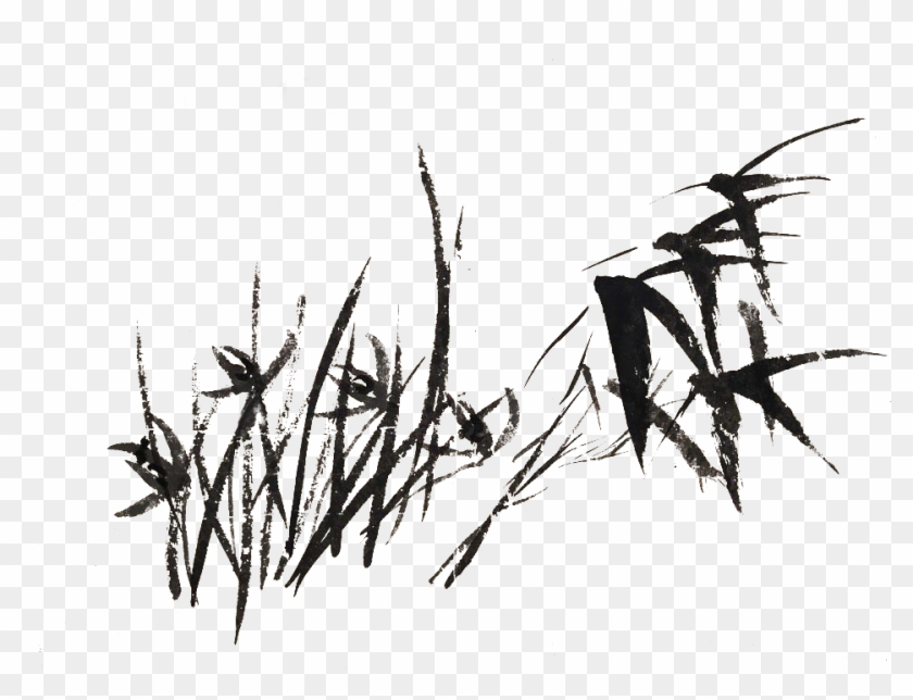 Ink Wash Painting Bamboo Chinese Painting Artist , - Black And White Bamboo Painting Clipart
