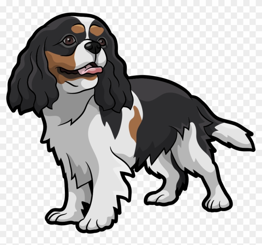 Download Paw Prints - King Charles Cavalier Cartoon Clipart Png