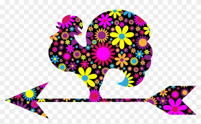 This Free Icons Png Design Of Floral Rooster Weather Clipart