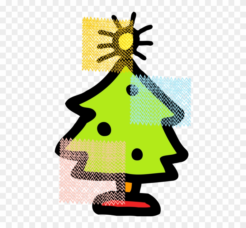 Vector Illustration Of Evergreen Christmas Tree With Clipart #1144588