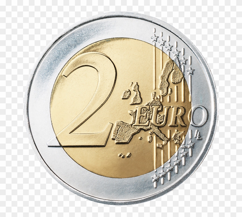 676 X 676 1 - 2 Euro Coin Png Clipart