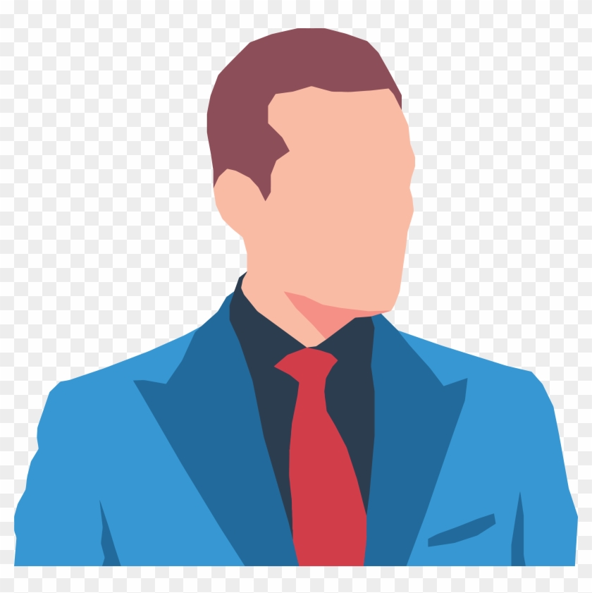 Free Clipart Of A Faceless Business Man Avatar - Business Man Free Clipart - Png Download