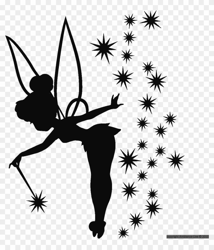 Getting This Behind My Ear - Tinkerbell Silhouette Png Clipart #1145210