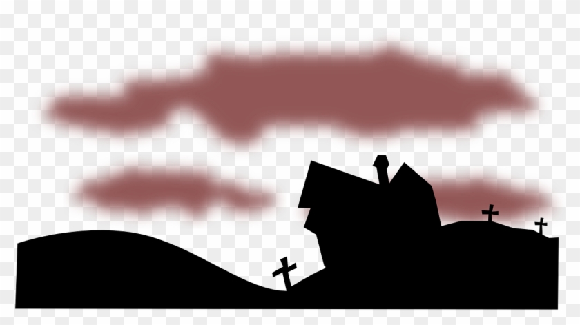 Graveyard Night Spooky - Transparent Cemetery Clipart - Png Download #1145356