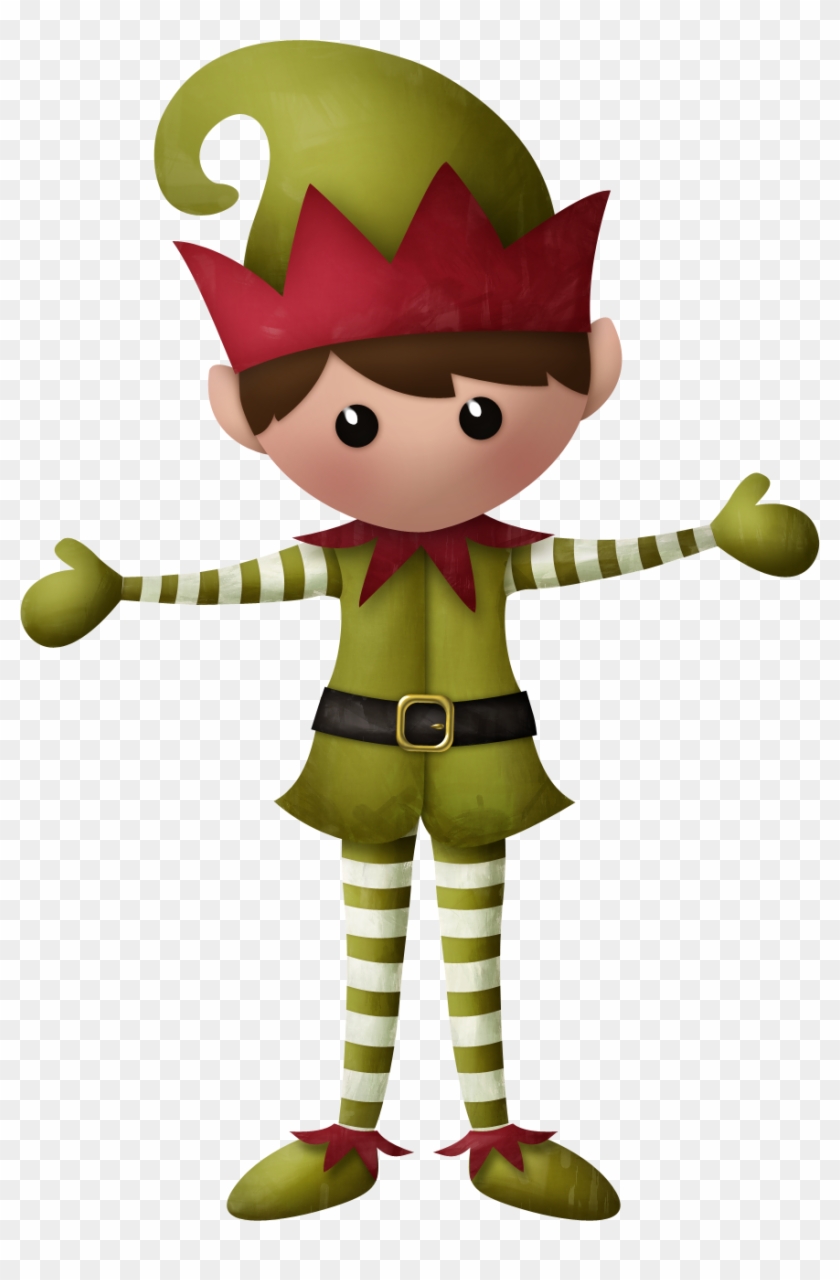 Christmas Boy Elf Clip Art - Duendes De Santa Claus Dibujos - Png Download