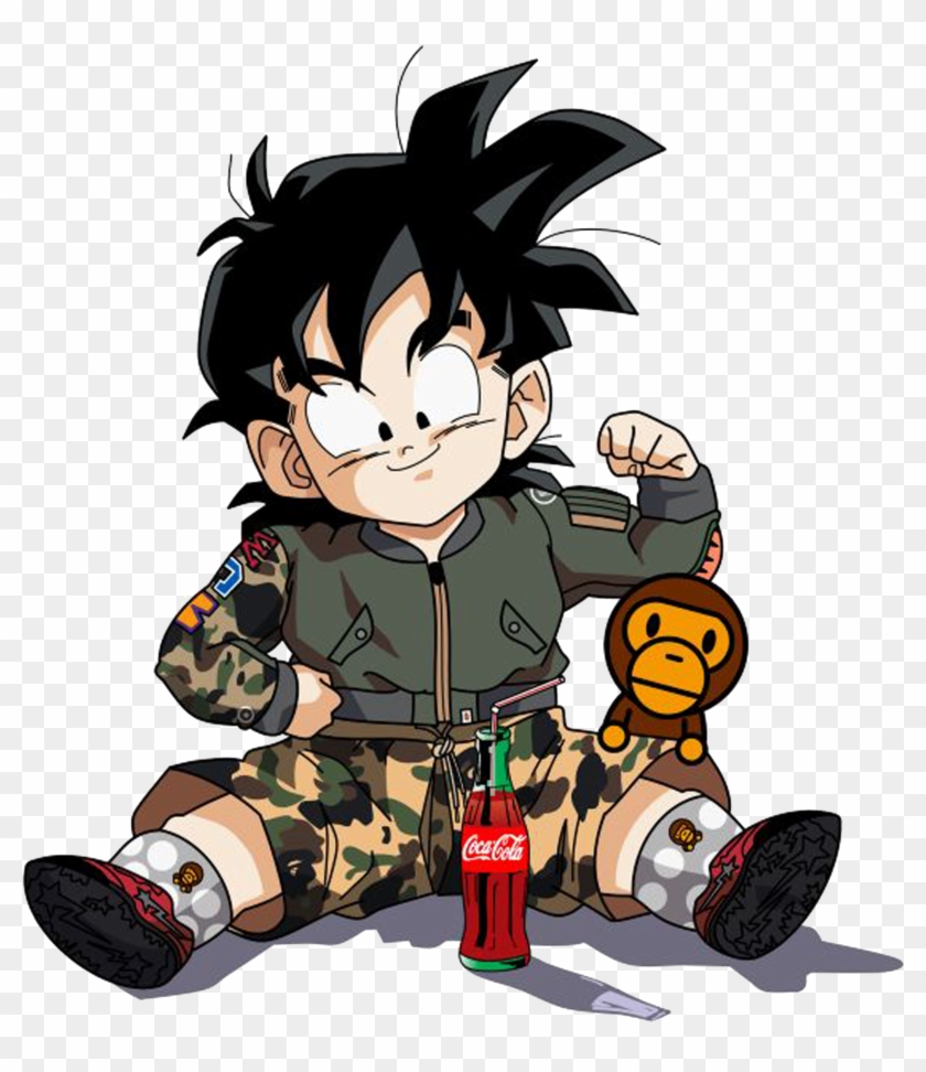 Dragon Ball Supreme Bape Goku Goten Gohan Vegeta Accessories - Supreme Dragon Ball Z Clipart