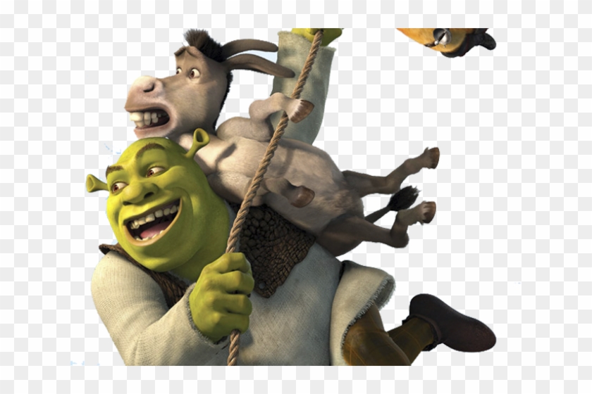 Shrek Clipart White Background - Shrek Donkey Puss In Boots - Png Download #1146104