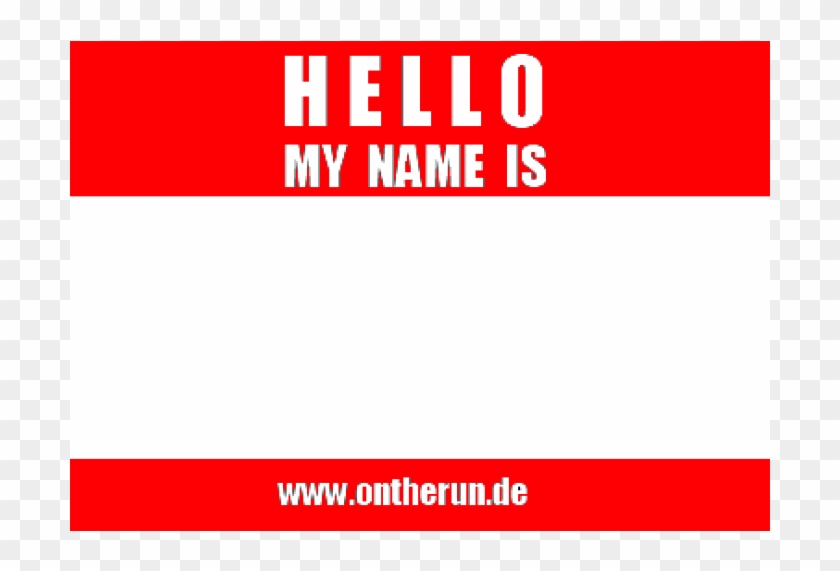 10 On The Run 'hello My Name Is' Stickers - Flag Clipart #1146250