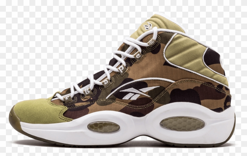 Image Of Bape X Reebok Question Mid - Reebok Question Bape Clipart #1146258