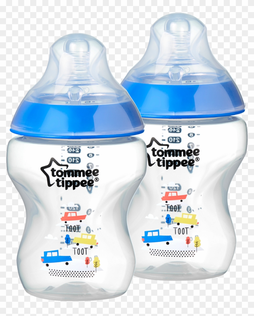 Tommee Tippee Closer To Nature Decorated Baby Bottle, - Tommee Tippee Boys Bottle Clipart #1146394