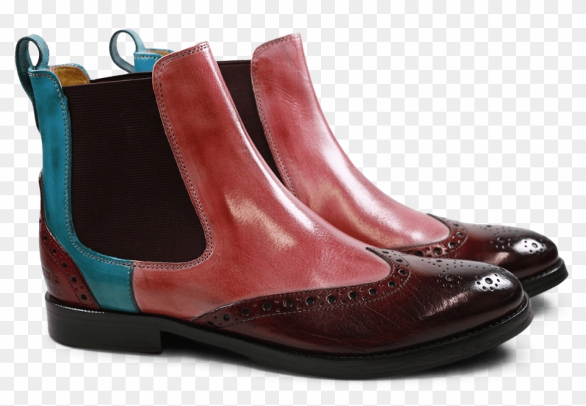 Ankle Boots Amelie 5 Burgundy Rose Ice Blue Elastic - Melvin Hamilton Classic Tobacco Clipart