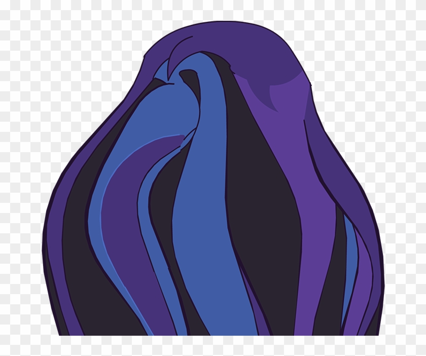 Avatar Look Hair Back Raven Default - Illustration Clipart