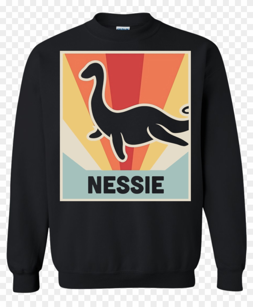 Retro Loch Ness Monster T Shirt Hoodie Sweater - Shirt Clipart #1147015