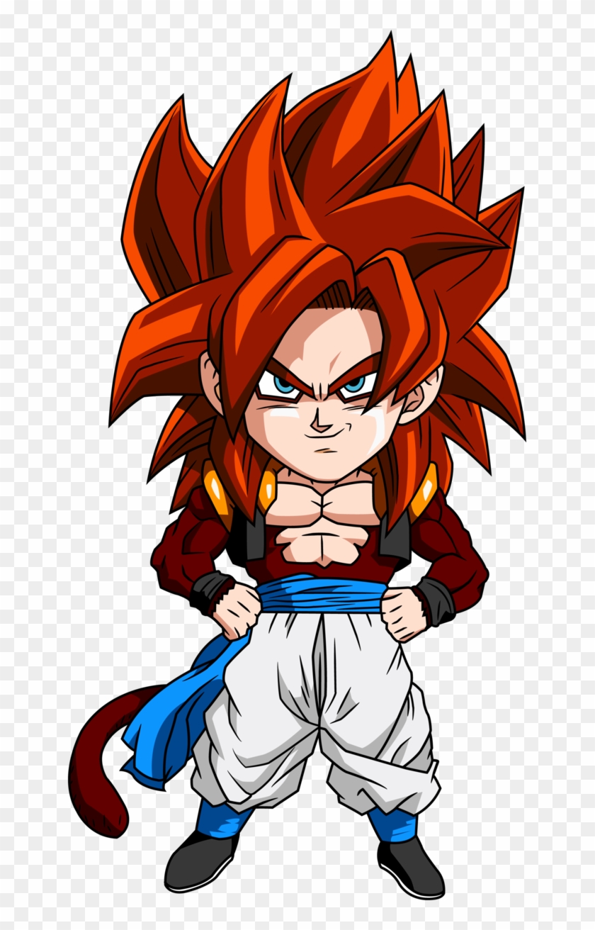 Goku Clipart Ssj4 - Gogeta Ssj4 Chibi - Png Download