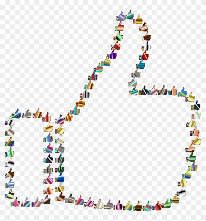 This Free Icons Png Design Of Prismatic Thumbs Up Fractal Clipart #1148075