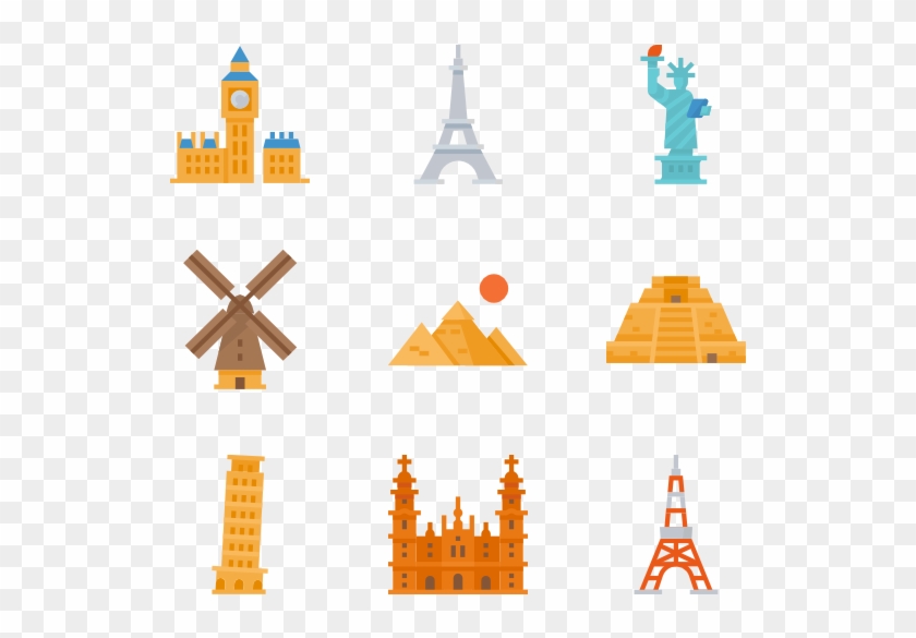 Landmarks - Flat Icon Paris Clipart #1148195