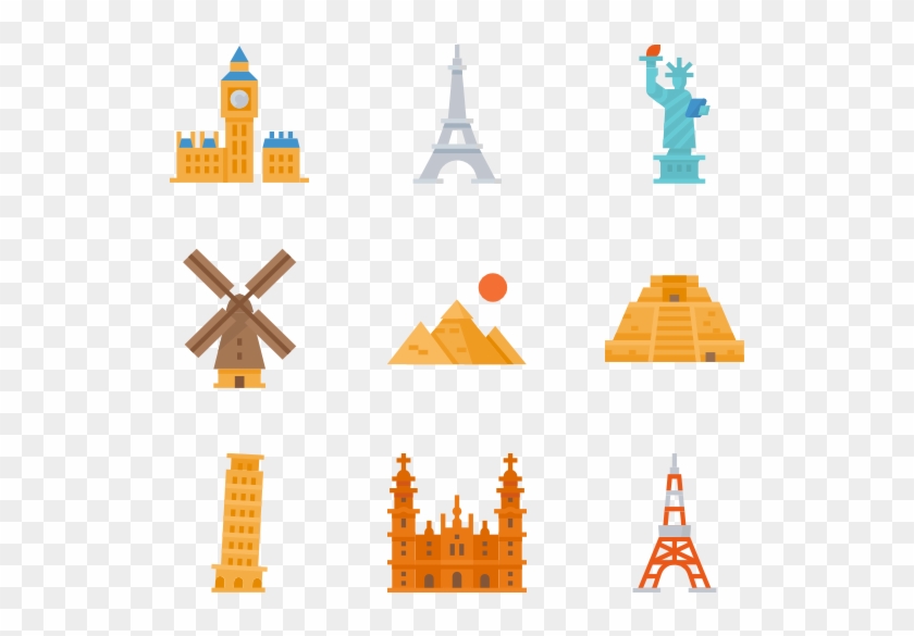 Landmarks - Flat Icon Paris Clipart #1148195