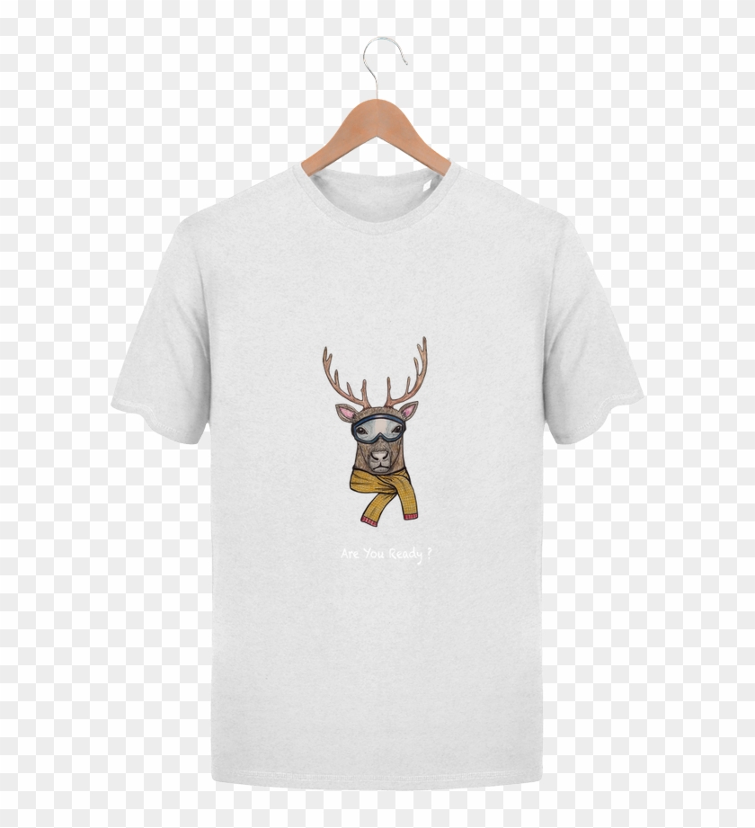 T Shirt Homme Stanley Hips Renne Snowborder Par La - Reindeer Clipart