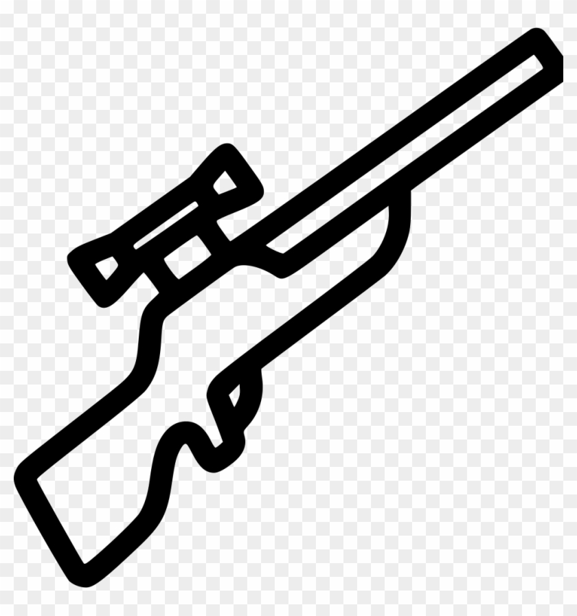 Sniper Rifle Comments - Rifle Cartoon Black And White Clipart