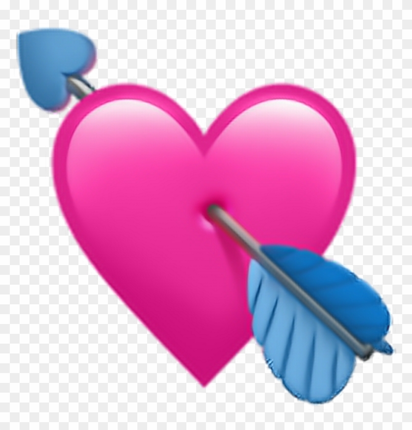 Heartwitharrowemoji Heart With Arrow Emoji - Heart With Arrow Emoji Clipart #1148769