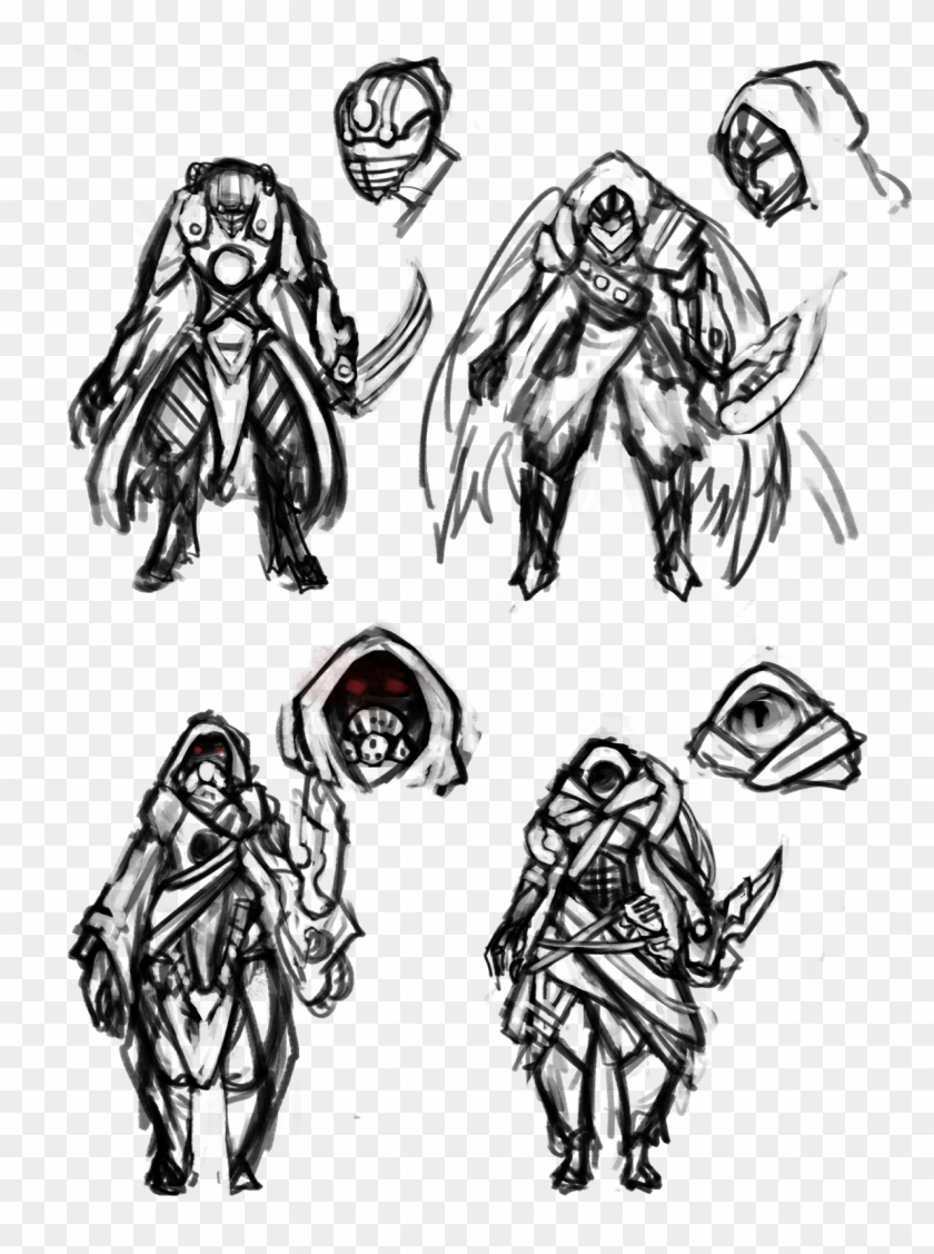 Drawn Hood Assasin - Sketch Clipart #1148847