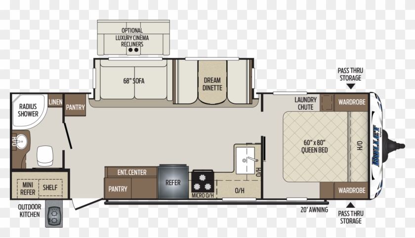 Floor Plans - Images - Videos - 2019 Keystone Bullet 248rks Clipart #1149549