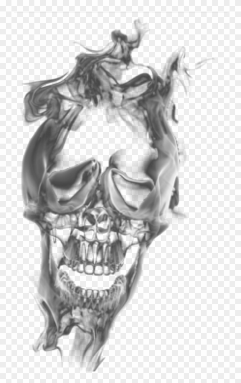 Report Abuse - Smoke With Skull Png Clipart
