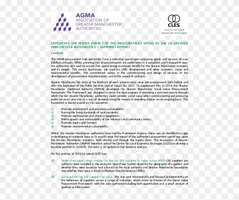 Exploring The Wider Impact Of The Procurement Spend - Agma Clipart #1151016