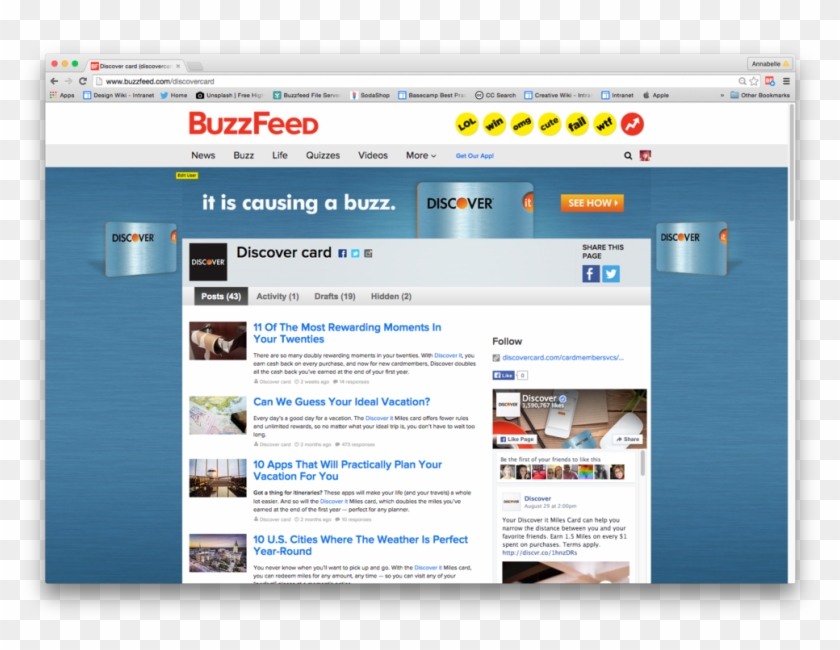 A Snapshot Of The Discover Brand Channel, Currently - Buzzfeed Clipart