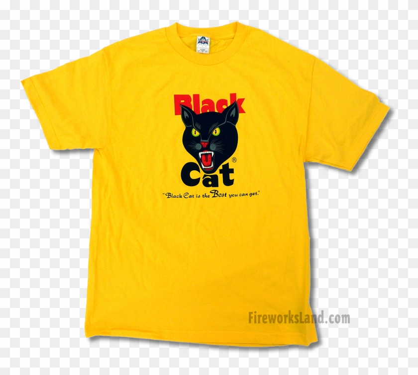 Blackcatyellow - Black Cat Firecrackers T Shirt Clipart #1151667